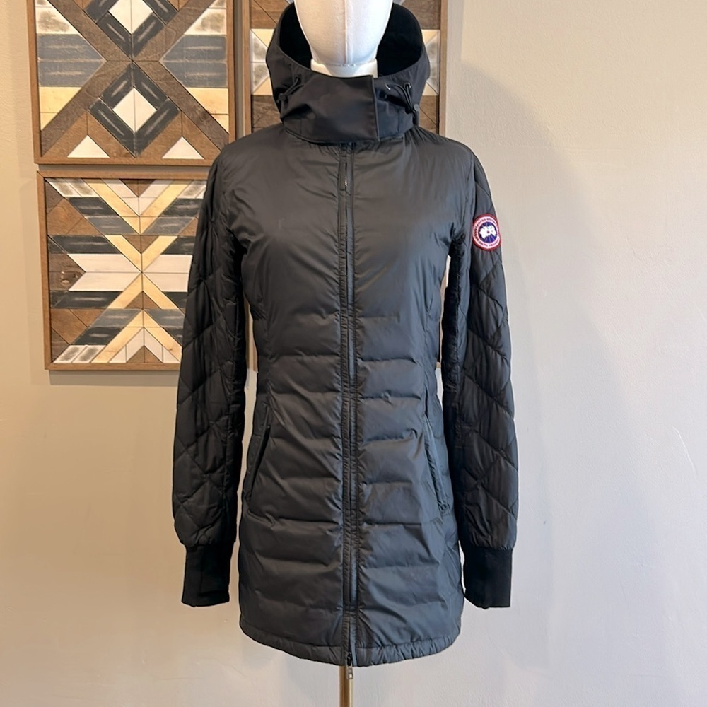 Canada Goose Stellarton Hooded Down Coat Jacket Black XS *As-Is*